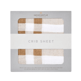 Plaid Cotton Crib Sheet