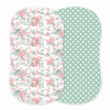 Desert Rose & Jade Polka Dot Changing Pad Cover/Bassinet