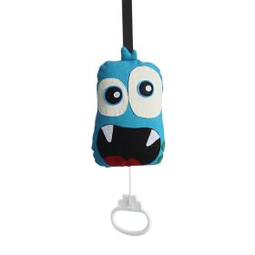 Baby Handmade Laughing Monster Pull String Musical Box for Crib Stroller Travel Appease