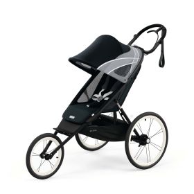 CYBEX AVI Jogging Sports Running Stroller with Seat Pack in All Black