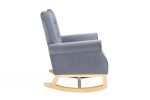 Modern Rocking Chair; Upholstered Accent Chair for Nursery; Playroom; Bedroom and Living Room; Small Contemporary Rocker; Kids Cushioned Arm Chair; Gr