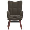 Rocking Chair with Ottoman Dark Gray Velvet