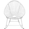 Outdoor Rocking Chair White Poly Rattan