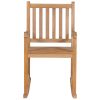 Rocking Chair with Cream Cushion Solid Teak Wood