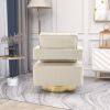 30.7"W Swivel Accent Open Back Chair Modern Comfy Sofa Chair With Gold Stainless Steel Base For Nursery Bedroom Living Room Hotel Office; Club Chair L