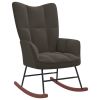 Rocking Chair with Ottoman Dark Gray Velvet
