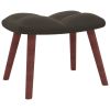 Rocking Chair with Ottoman Dark Gray Velvet