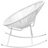Outdoor Rocking Chair White Poly Rattan