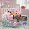 Double Delight Twins New Babies Gift Basket - Pink