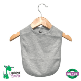 The Laughing Giraffe Baby Bibs With Velcro Closure (Color: Heather Gray, size: One Size)
