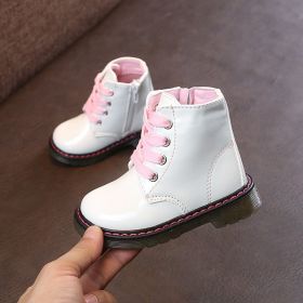 Children's Martin boots ankle boots (Option: white-24)
