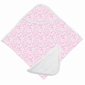 Hooded Bath Towel/Face Cloth (Color: Pink Berries)