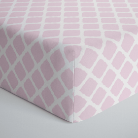 B & N Fitted Crib Sheet (Color: Green Lattice)