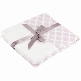 B&N Reversible Crib Blanket Sheet (Color: Lilaclattice)