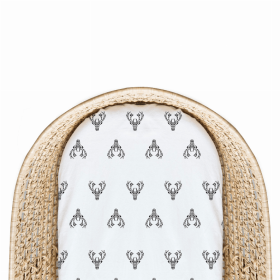Fitted Bassinet Sheet (Color: Deer 'Black & White)
