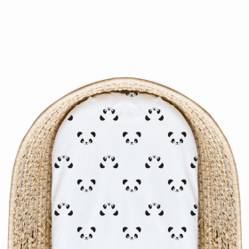 Fitted Bassinet Sheet (Color: Pandas Black & White)