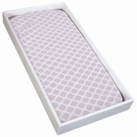 Fitted Change Pad Sheet (Color: Lilac Lattice)