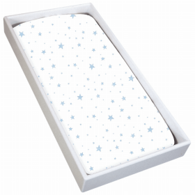 Change Pad Sheet Flannel (Color: Blue Scribble Star)