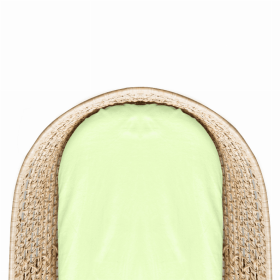 Org.Interlock Bassinet/Carriage Pad Fitted Sheet (Color: Grn)