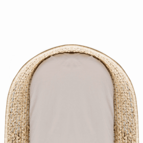 Org.Interlock Bassinet/Carriage Pad Fitted Sheet (Color: Moc)