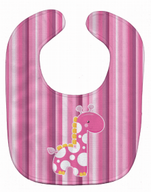 Girl Baby Bib (Color: Giraffes, size: 10 x 13)