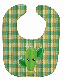 Plaid Flower Baby Bib (Color: Cactus1, size: 10 x 13)