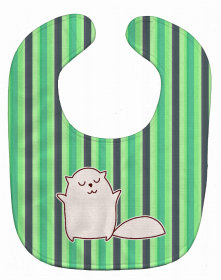 Plaid  Animal Baby Bib (Color: Green Cats, size: 10 x 13)
