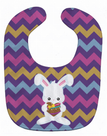 Easter Baby Bib (Color: Rabbit with Chocolate Heart, size: 10 x 13)