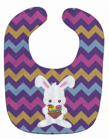 Easter Baby Bib (Color: Rabbit with Chocolate Heart, size: 10 x 13)
