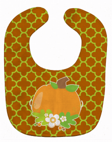 Seasonal Baby Bib (Color: Fall Pumpkin, size: 10 x 13)