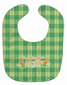Seasonal Baby Bib (Color: Fall Pumpkin Spice Gingham, size: 10 x 13)