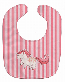 Little Pink Pony Baby Bib (Color: Pink Pony, size: 10 x 13)