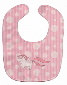 Little Pink Pony Baby Bib (Color: Pink Pony Polkadots, size: 10 x 13)