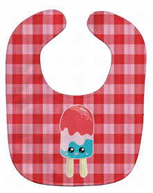 Ice Pop Baby Bib (Color: Popcicle Face Gingham, size: 10 x 13)