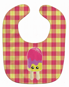 Ice Pop Baby Bib (Color: Popcicle Face Gingham1, size: 10 x 13)