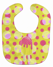 Ice Pop Baby Bib (Color: Popcicle Pink Yellow, size: 10 x 13)
