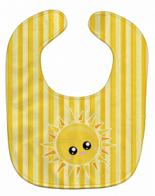 Sunshine Baby Bib (Color: Sun Face on Stripes, size: 10 x 13)