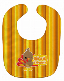 Thanksgiving Baby Bib (Color: Turkey Give Thanks, size: 10 x 13)