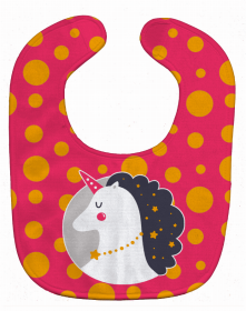 Unicorn Baby Bib (Color: Orange Polkadots1, size: 10 x 13)
