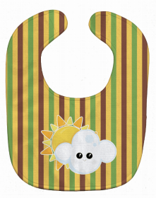 Weather Baby Bib (Color: Partly Cloudy Face, size: 10 x 13)