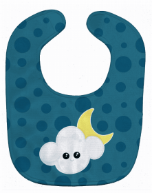 Weather Baby Bib (Color: Cloudy Moon Face, size: 10 x 13)