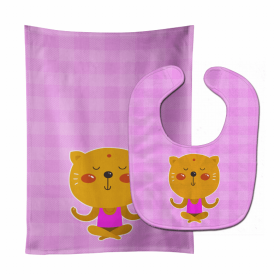 Baby Bib & Burp Cloth (Color: Cats, size: 11 x 18)