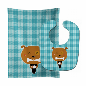Baby Bib & Burp Cloth (Color: dog 1, size: 11 x 18)