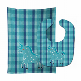 Unicorn Baby Bib & Burp Cloth (Color: Unicorns6, size: 11 x 18)