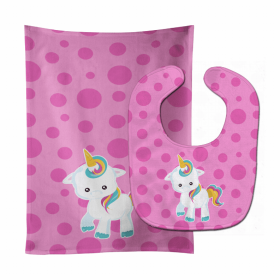 Unicorn Baby Bib & Burp Cloth (Color: Unicorns2, size: 11 x 18)