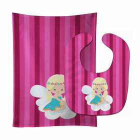 Fairy Baby Bib & Burp Cloth (Color: Fairies, size: 11 x 18)