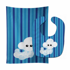 Weather Baby Bib & Burp Cloth (Color: Windy Face, size: 11 x 18)