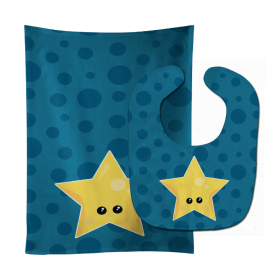 Weather Baby Bib & Burp Cloth (Color: Night Star Face, size: 11 x 18)