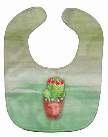 Flower Baby Bib (Color: Cactus Green Watercolor, size: 10 x 13)