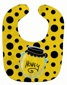 Insect Baby Bib (Color: Bee Honey Jar on Polkadots, size: 10 x 13)